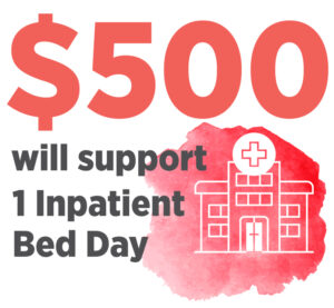 $500 donation will support 1 Inpatient Bed Day